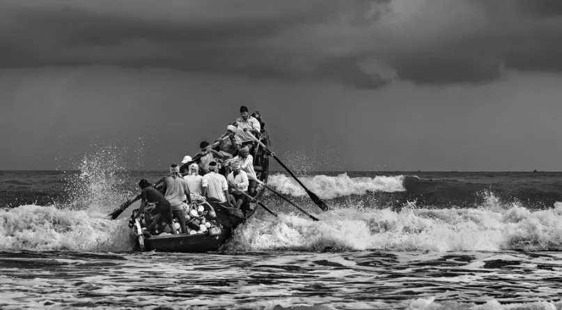 Pescadores. Foto: Jaya Rakshit, Concurso de Fotografía CGAP 2015.