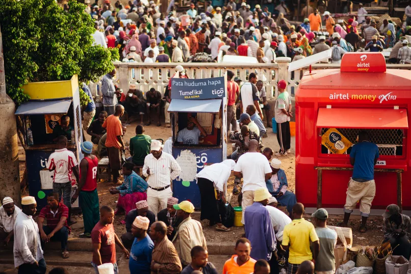 Market in Tanzania. Photo credit: Junior Masanja, 2016 CGAP Photo Contest.