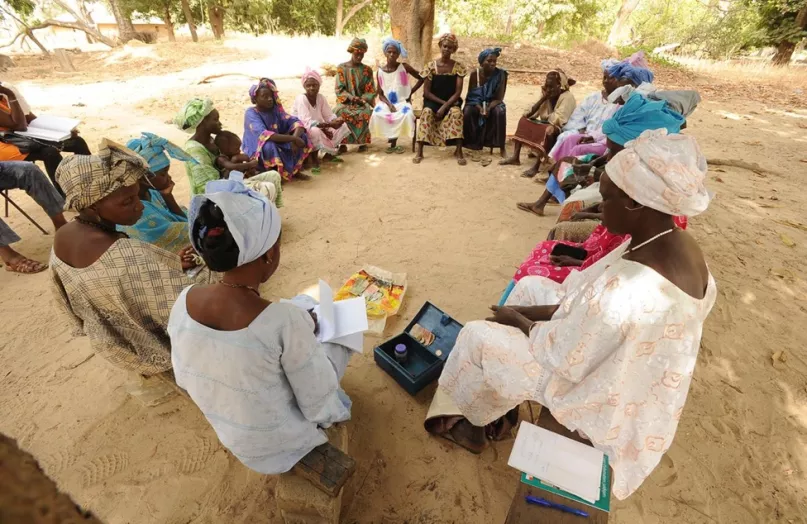 Savings group in Burkina Faso. Photo credit: Grameen Foundation