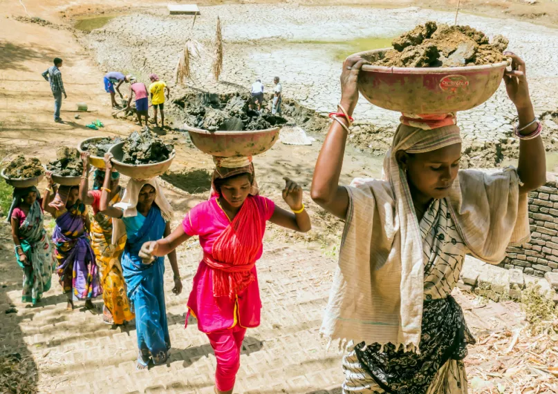 Women working in India. Photo by Peter Paul Ekka, 2016 CGAP Photo Contest.