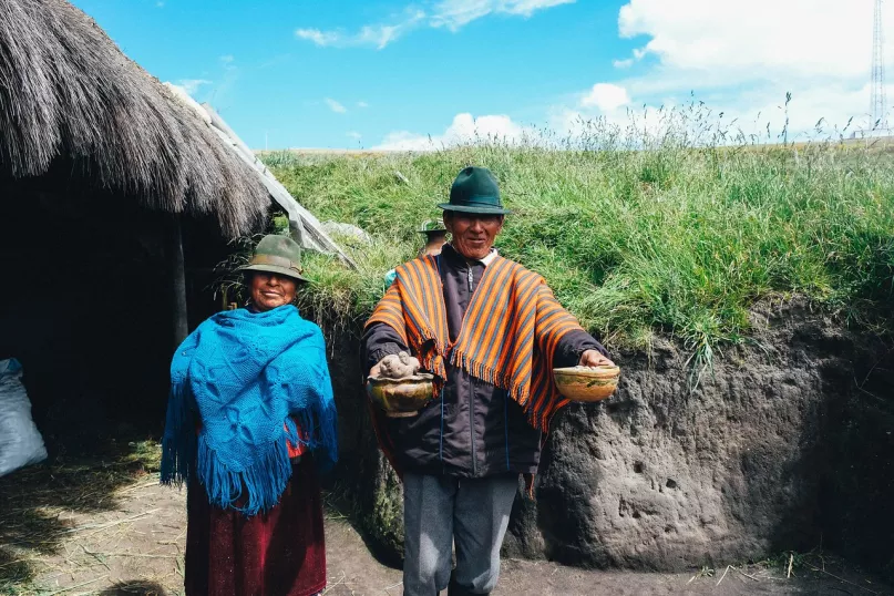 Familia de productores ecuatorianos. Por Sarah Bertin, Concurso de Fotografía CGAP 2017.