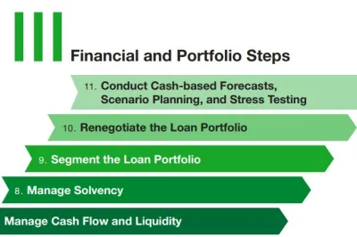 List of financial and portfolio steps from the crisis roadmap