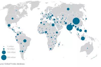 خريطة العالم تظهر الأشخاص الذين لديهم حساب لكنهم يقومون بسداد فواتير الخدمات نقدا فقط، 2017