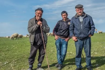 Des bergers dans la région rurale de Kakheti en Géorgie. Photo de responsAbility.