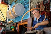 Making drums in Turkey. Photo by Bulent Suberk, 2015 CGAP Photo Contest.