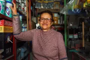 Woman in her shop.