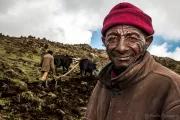 Ethiopian farmer smiling, Pit Buehler, CGAP Photo Contest 2012