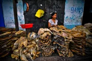 Mujer vendiendo en mercado informal. Foto: Marco Simola, Concurso de Fotografía CGAP 2011.