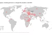 Global map of refugees by UNHCR
