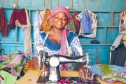 Tailor and microentrepreneur in Ghana. Photo by Kristin Weidner, 2017 CGAP Photo Contest.