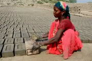 Woman making bricks, India. Photo credit: Debasish Ghosh, 2016 CGAP Photo Contest.